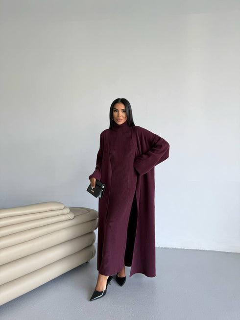 طقم صوف ناعم قطعتين
